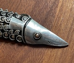 Beautiful Vintage Solid 925 Sterling Silver Fish Brooch / Pin