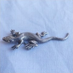 Beau Sterling Silver Reptile/ Lizard Brooch 2 1/4″