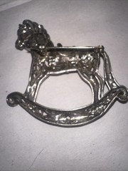 Jezlaine Rocking Horse Brooch sterling silver 925
