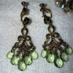 3 SETS Vintage ClipOn & Screwbk EARRINGS Great Condition Crystals Rhinestones
