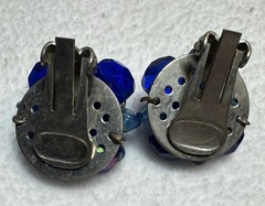 Vintage Clip On Earrings Lot Of 5 Silver, Crystals, Rhinestones
