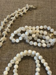 Mother Of Pearl Hand Strung Vintage Necklace Lot