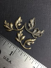 32803 – 3 Pc Brass Oxidized Double Leaf Jewelry Finding