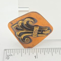 Unsigned Renoir Chunky Copper Brass Filigree Scroll Panel Bracelet Clip Earrings