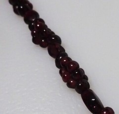 Dainty Vintage 28″ Long Garnet Clusters Beaded Necklace