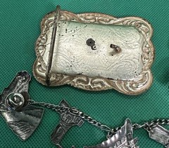 Grandpa’s Men’s Estate Lot Western Buckle Saddle Schwinn Arrowhead Tie Tack Etc