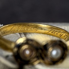 UNIQUE ANTIQUE ENGLISH 22K GOLD BAND RING w/HIGH POLITICAL PROVENANCE 1767