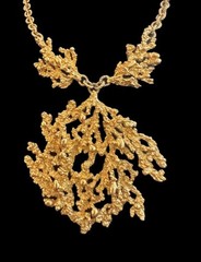 Vintage Napier Sea Fern Coral Necklace Bertolli Book Piece 1/20 12K GF