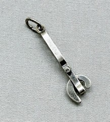 Vintage Beau Sterling Silver Corkscrew Charm Bottle Opener Barware