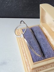 Vintage Artisan Sterling Silver Bangle Bracelet One of a Kind (OOAK), Organic