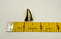VINTAGE Bernard K. Passman 18K Black Coral & Natural Diamonds Pendant 6 Grams