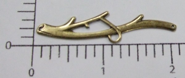 32093 4 Pc Brass Oxidized Branch Connector Jewelry Finding w/2 Holes SALE