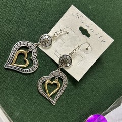 Vintage Pierced Earrings Lot Of 4 Pair 1990’s To 2000’s Hearts Resin Boho No Lea