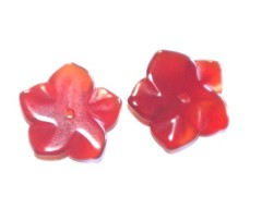 Carnelian Carved Flower 15MM Jackets For Studs Use With Any Stud Bridal Shower