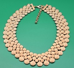 Vintage JJJ Gold Etruscan Revival Bib Necklace Egyptian STUNNING Statement Piece