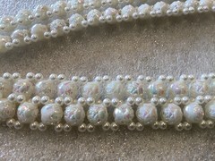 Vintage Beaded Necklaces Mixed Lot Pink Swirled Hong Kong-White Rosettes