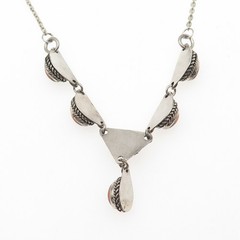 925 Sterling Silver Vintage Real Amber Cable Chain Necklace 16-18″