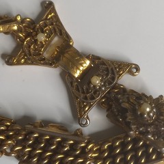 Vintage Goldette Unsigned Slide Link Bracelet Victorian Revival As Is