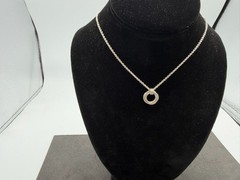 7.99g Vintage Sterling Silver 925 Circular Link Pendant Chain Necklace 28 in M
