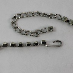 Vintage 15 Inch Clear Rhinestone Choker Necklace