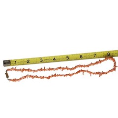 Vintage Natural Coral Bead Necklace Pink Orange Irregular Shape Handmade