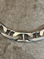 28. Vintage Sterling 925 Mariner Link Chain Bracelet 8 3/4″. 29.1g. Italy Unx