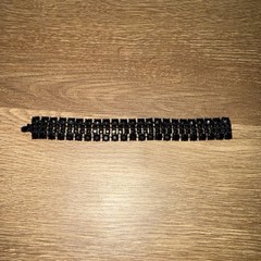 Vintage Rare Signed Weiss Jet Black Rhinestone Bracelet 5 Row Retro Art Deco