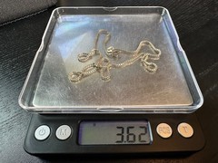 3.62g Vintage Sterling Silver 925 Box Link Chain Necklace 16 in M