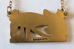 1976 Museum Of Modern Art (MMA) Goldtone Egyptian Revival Eye Of Horus Necklace
