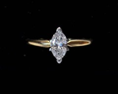 1.80 Ct White Diamond Art Deco Vintage Engagement Ring Set 14K Yellow Gold FN