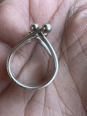 A.G. Ecker Anna Greta Sterling Silver Jester Crown Ring Norway 1960s-70s Vtg
