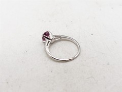Vintage $5000 1.50ct CERTIFIED NO HEAT Pink Sapphire Diamond 14k White Gold Ring