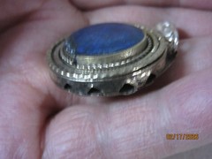 Vintage Blue Lapis Luzuli Round 1 7/8 Inch Pendant Collectible BLLRPC-1