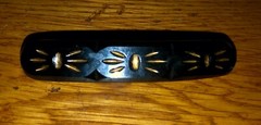 Vintage 3 x .5 Inches Bakelite Black/Gold Pin
