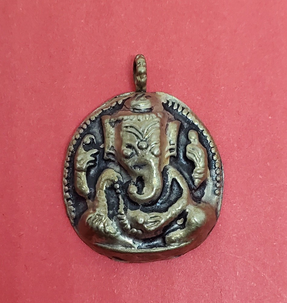 Brass Elephant Ganesh Pendant