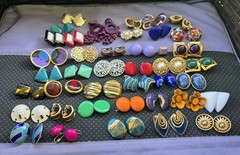 Vintage Fashion Earrings Lot Mixed Materials,Multicolor Pre Owned Unbranded D7