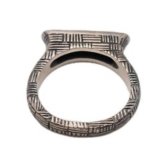 Vintage Sterling Ring with Abalone Inlay