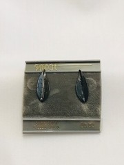 Vintage Panache Black Textured Leaf Earrings 14k GF Posts 7/8” Leaves New