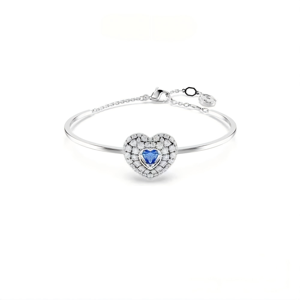 Swarovski Idyllia heart-shaped rhodium-plated bracelet