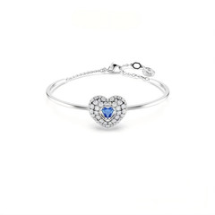 Swarovski Idyllia heart-shaped rhodium-plated bracelet