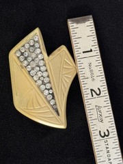 Vintage Bakelite Clear Rhinestone Brooch/Pin-1920-1930″s-Art Deco-Art Nouveau