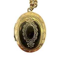Vtg Lot Of 2 Pendant Necklaces Lucite Intaglio Tulip And Lady Remington Locket
