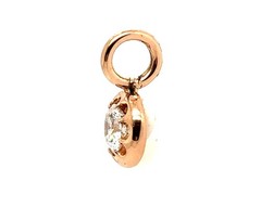 Victorian Solitaire Diamond Pendant Necklace .50ct Lab Grown 14K Rose Gold