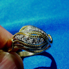 ORIGINAL DAMIANI Vintage DIAMOND Ring Deco Style SOLID 18K GOLD Real Statement