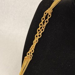 Vintage H&S Originals Duchess Necklace Chain Gold Tone 36 in Drop Bead