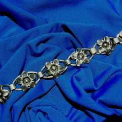 ORIGINAL Vintage Art Deco Design STERLING SILVER 925 Denmark Link panel Bracelet