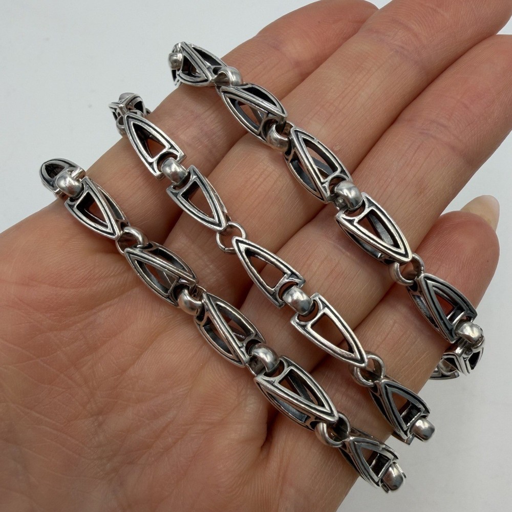 Vintage 925 Sterling Silver Heavy Men’s Chain Necklace 58g (2.05 oz) 26 in (66
