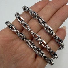 Vintage 925 Sterling Silver Heavy Men’s Chain Necklace 58g (2.05 oz) 26 in (66