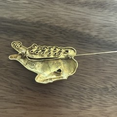 Vintage MMA Scythian Stag Brooch Gold Plated Deer Metropolitan Museum Of Art