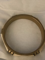 Vintage Bone & Brass Bangle Bracelet Moroccan Berber – Handcrafted Ethnic Tribal